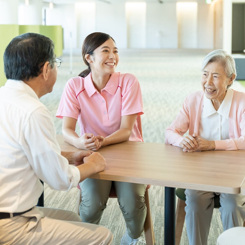 介護士と利用者